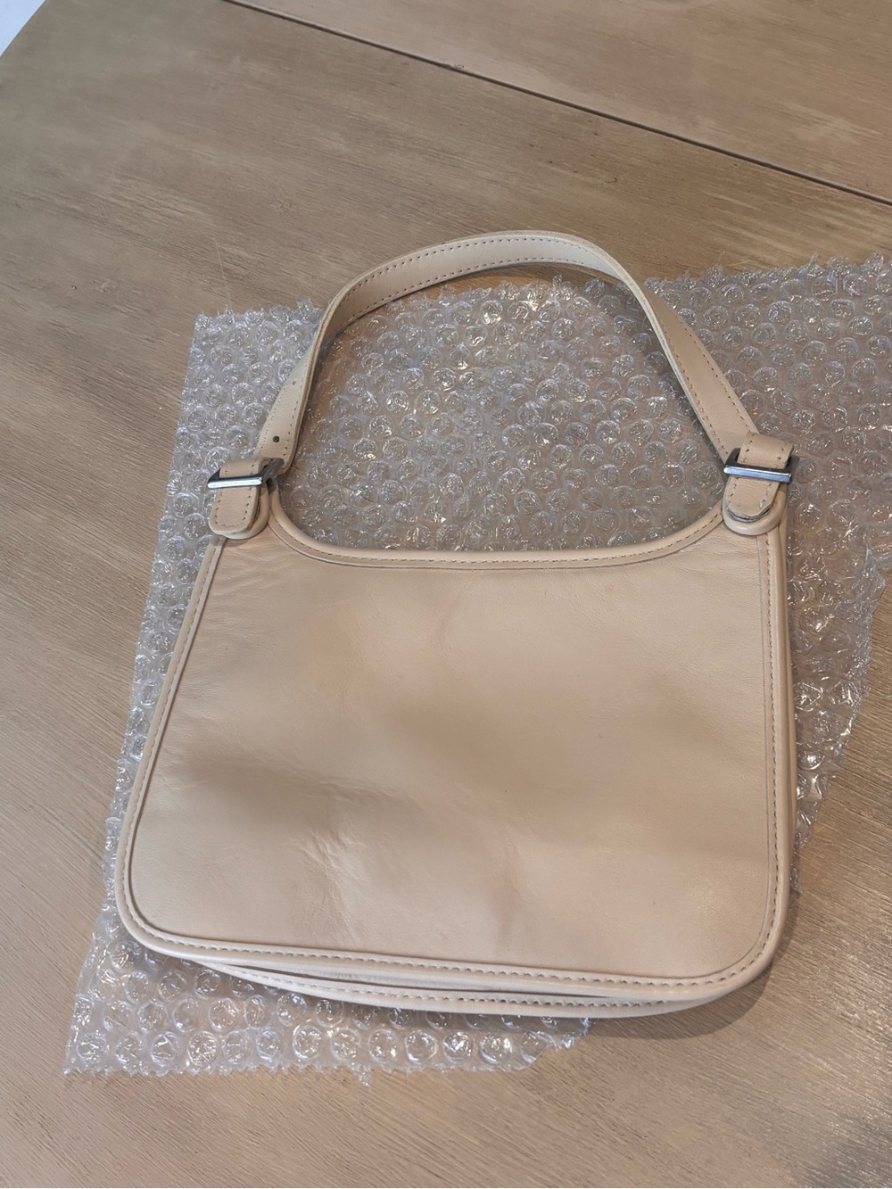 Vintage Coach Cream Leather Mini Hippie bag